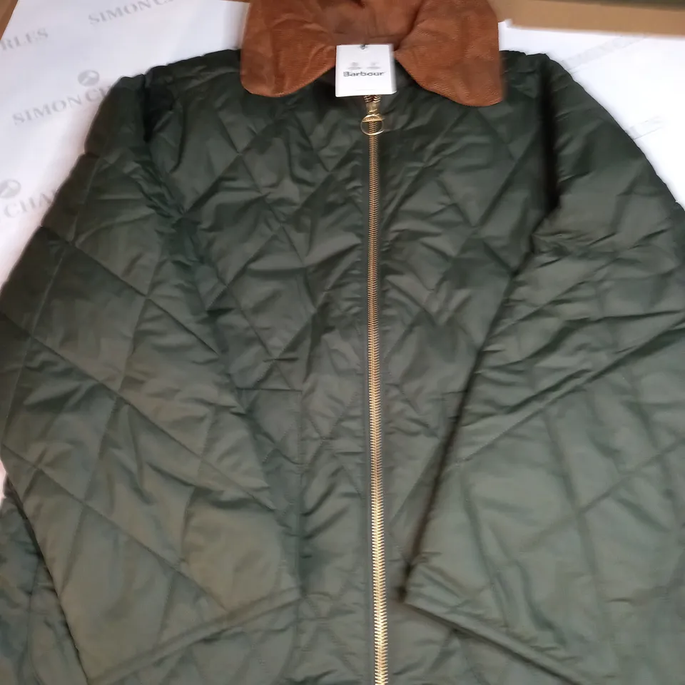 BARBOUR WOODHALL QUILTED COAT SIZE 16