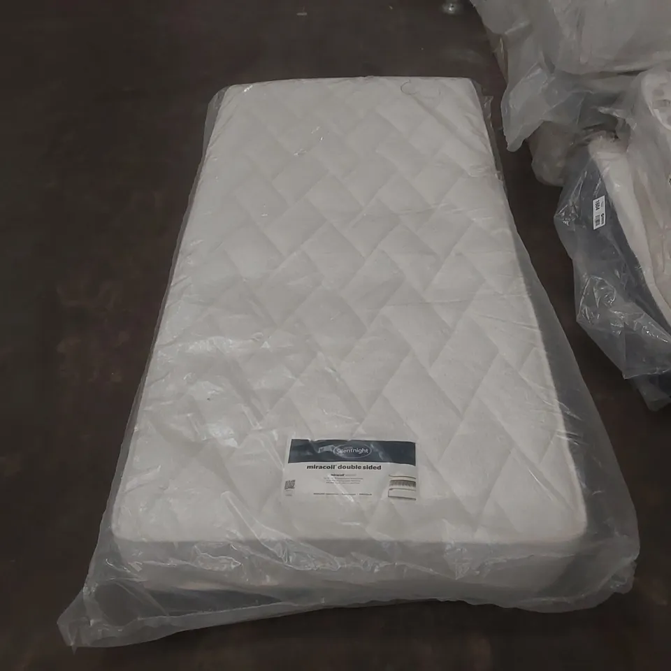 QUALITY BAGGED SILENTNIGHT MIRACOIL DOUBLE SIDED 3' SINGLE MATTRESS 