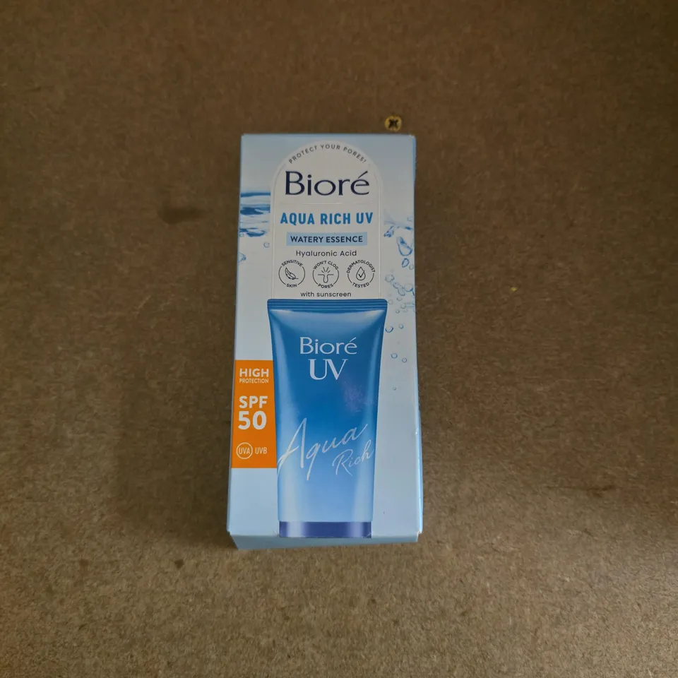 BIORE AQUA RICH UV WATERY ESSENCE SUNSCREEN SPF50 – BOXED