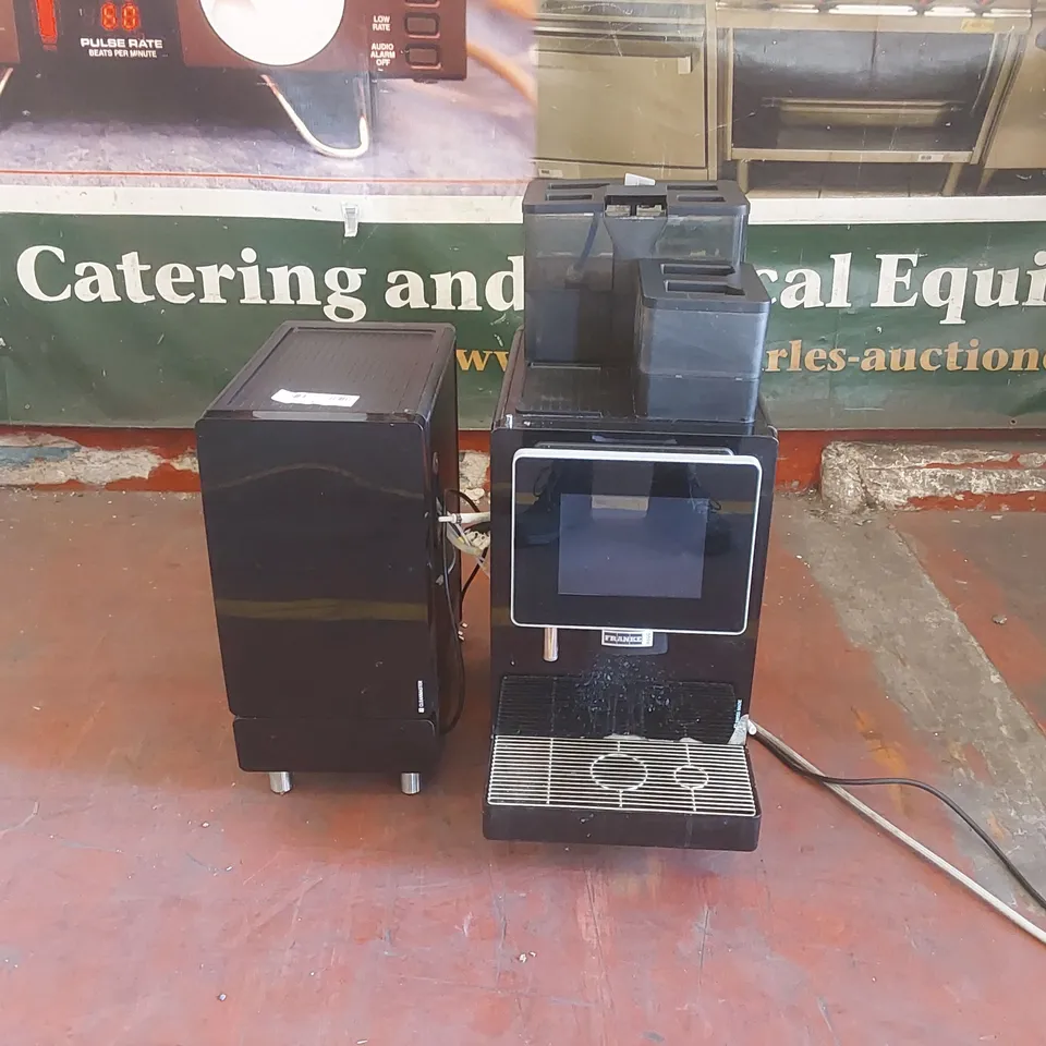 FRANKE A600 SWISS MADE COMMERCIAL COFFEE MACHINE WITH CLEANMASTER MILK CHILLER