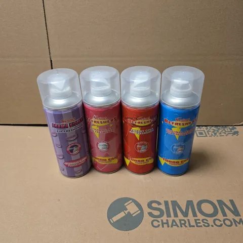 4 X ASSORTED SWIZZELS AIR FRESHENERS TO INCLUDE PARMA VIOLETS, CHERRY COLA ETC