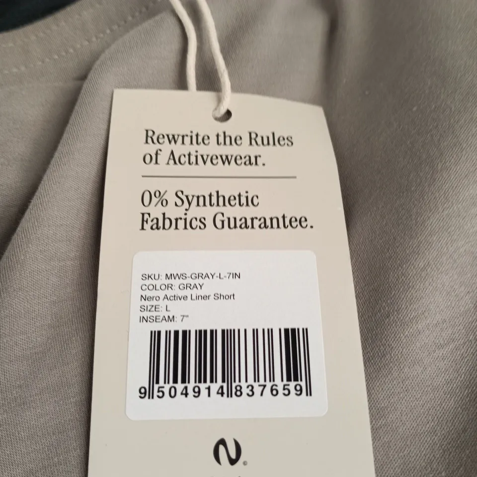 NERO ACTIVE LINER SHORT – GRAY, SIZE L