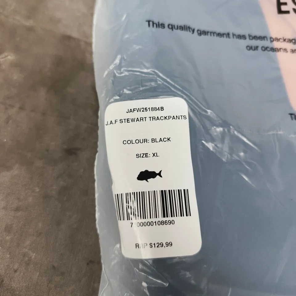 J.A.F STEWART TRACKPANTS – BLACK, XL