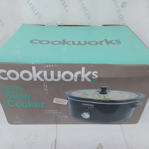BOXED COOKWORKS SLOW COOKER IN BLACK