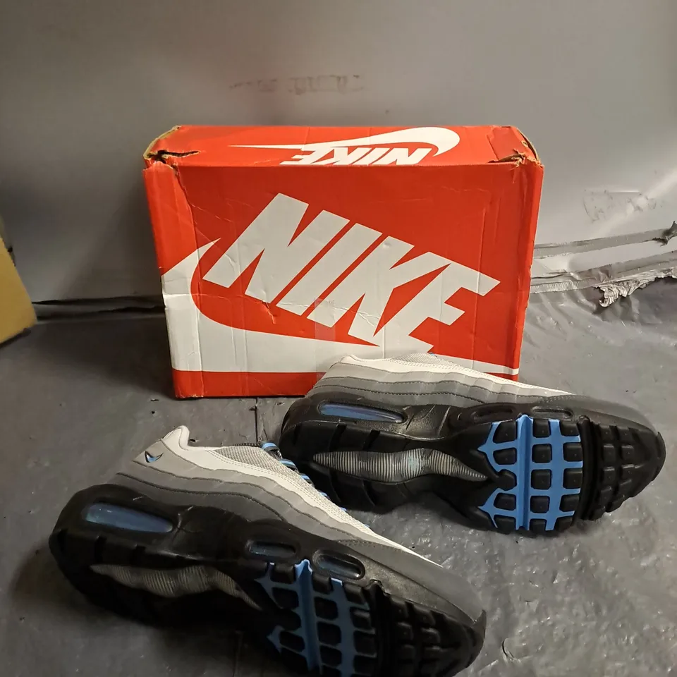 BOXED PAIR OF NIKE AIR MAX 95 GREY/BLUE UK 9