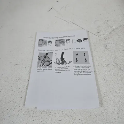 SOLAR GARDENING STAND BOXED WITH INSTRUCTIONS