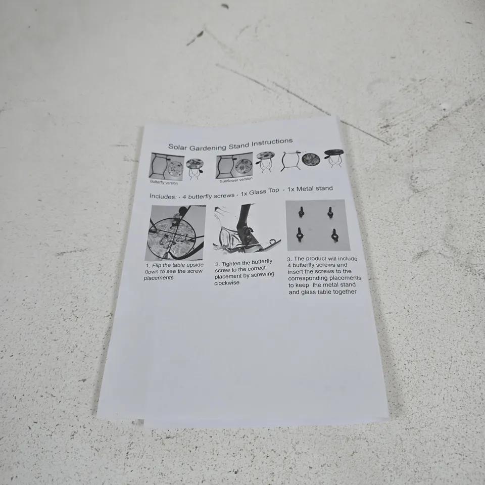 SOLAR GARDENING STAND BOXED WITH INSTRUCTIONS