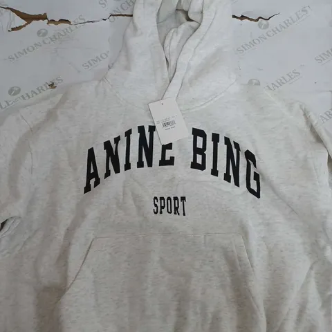 ANINE BING HEATHER GREY SOFT HOODIE - SMALL