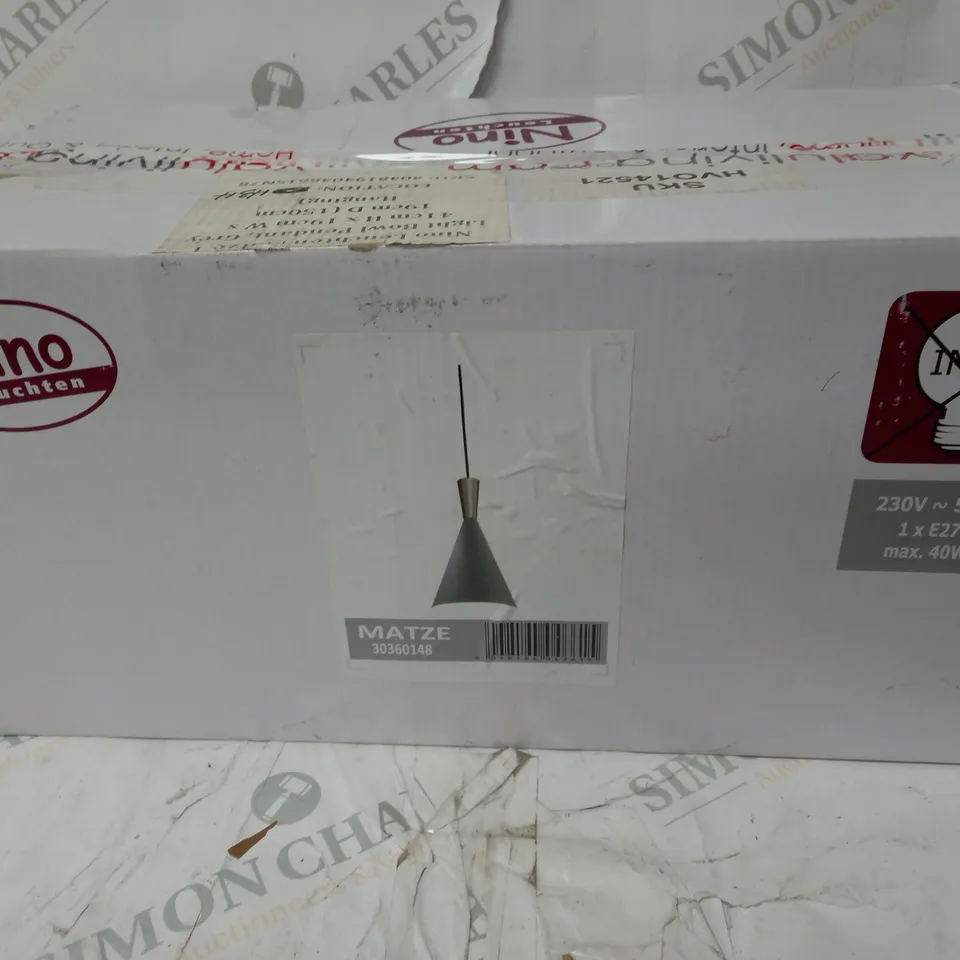 NINO LEUCHTEN MATZE 1 LIGHT BOWL PENDANT 