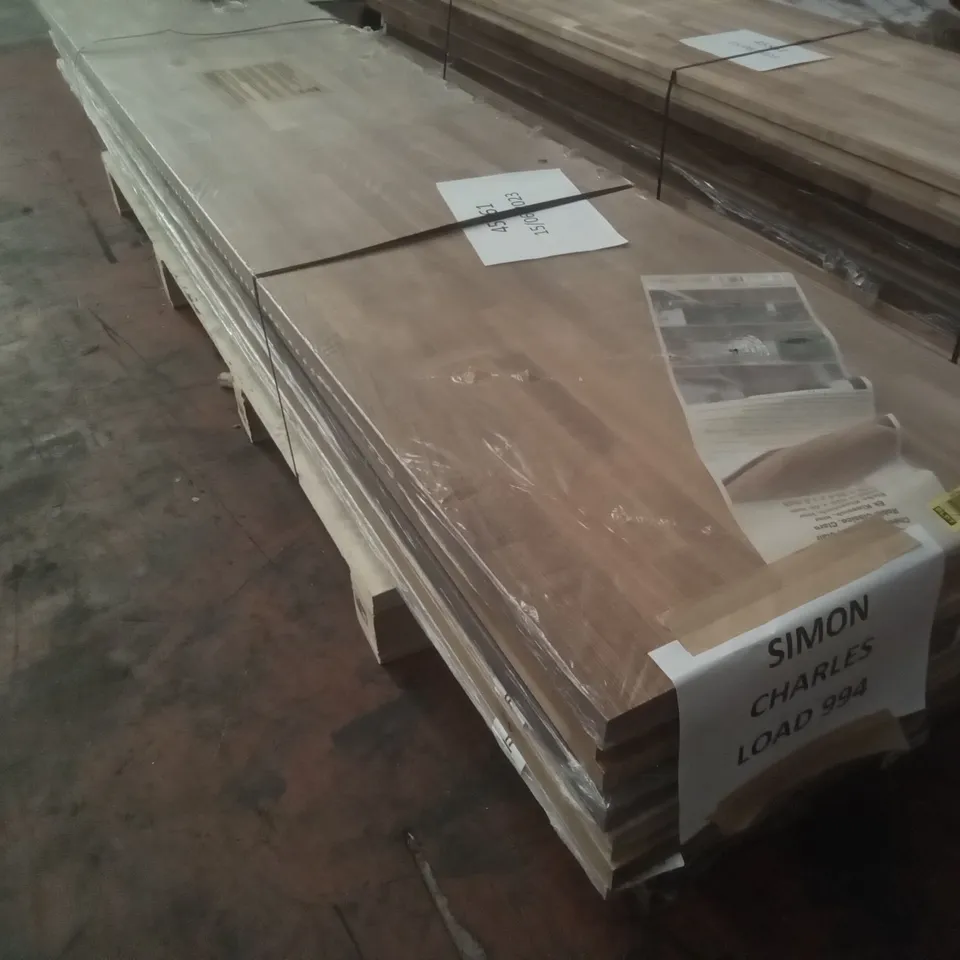 PALLET OF 10 ASSORTED WOODEN WORKTOPS
