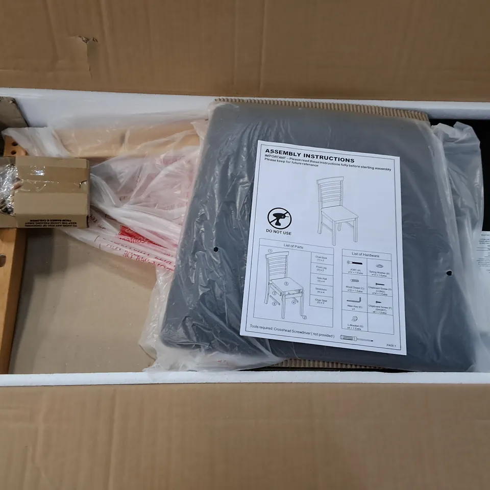 BOXED PAIR OF HANOVER DINING CHAIRS IN LIGHT OAK - 1 BOX