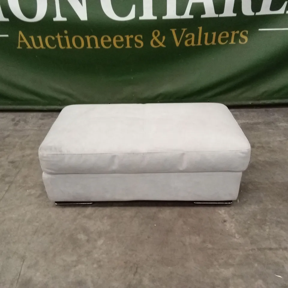 QUALITY DESIGNER FABRIC UPHOLSTERED FOOTSTOOL