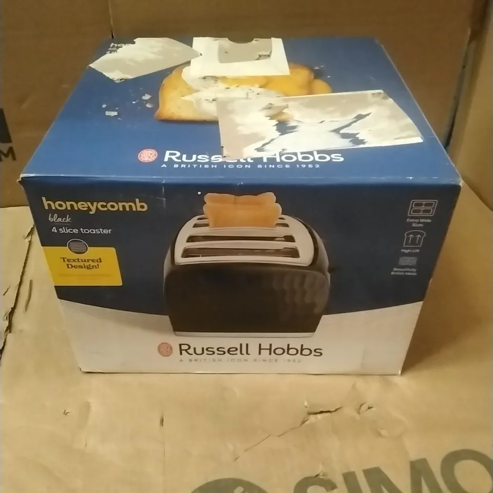 HONEYCOMB 4 SLICE BLACK TOASTER 26071