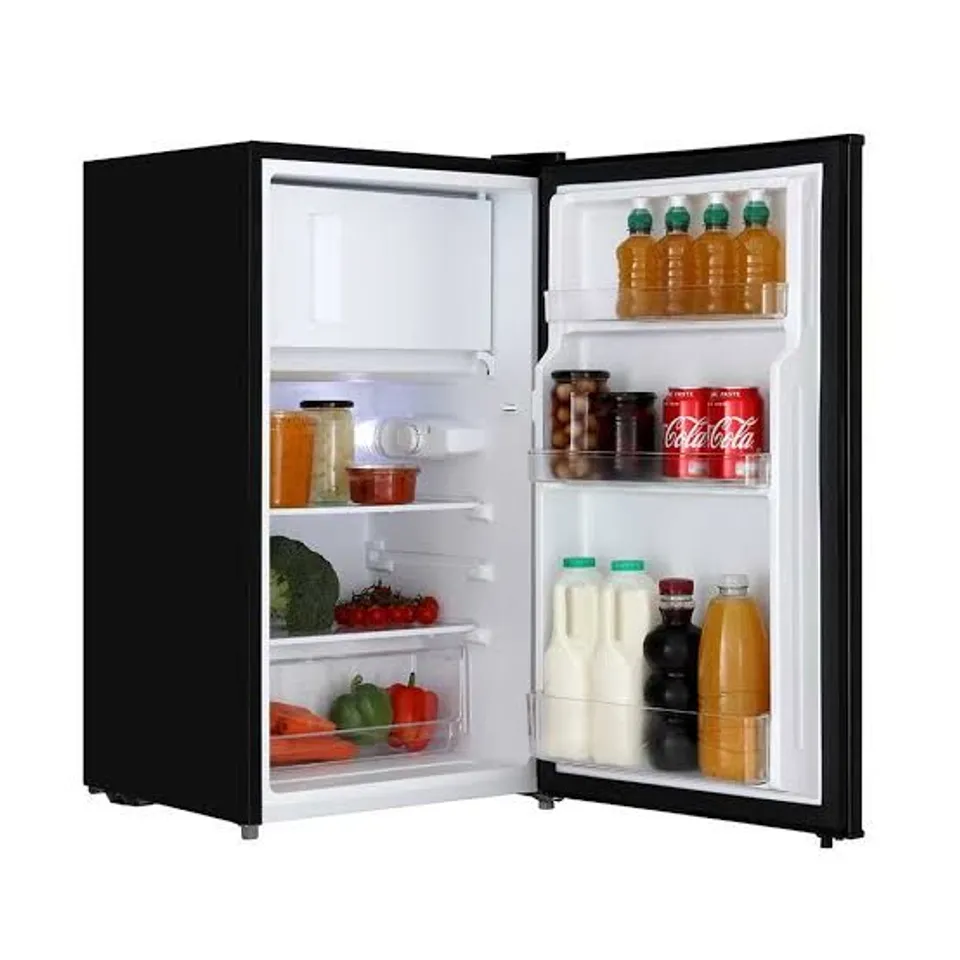 BOXED COOKOLOGY UCIB80BK/E 80L FREESTANDING UNDER COUNTER FRIDGE WITH ICE BOX – BLACK