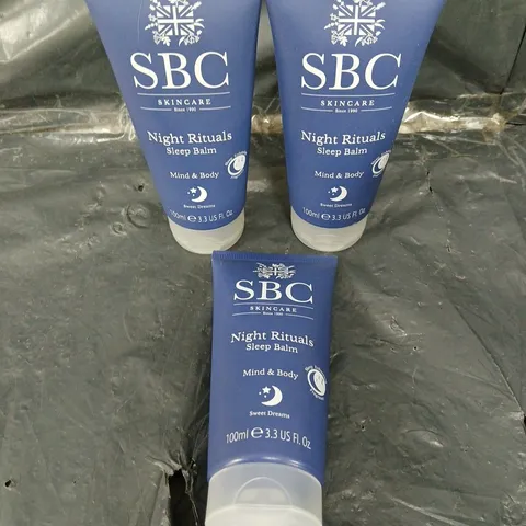 3 X SBC SKINCARE NIGHT RITUALS SLEEP BALM - 3 X 100ML