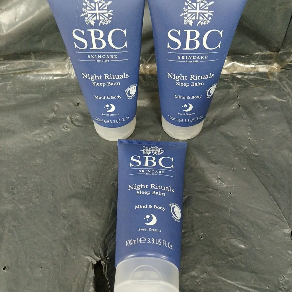 3 X SBC SKINCARE NIGHT RITUALS SLEEP BALM - 3 X 100ML