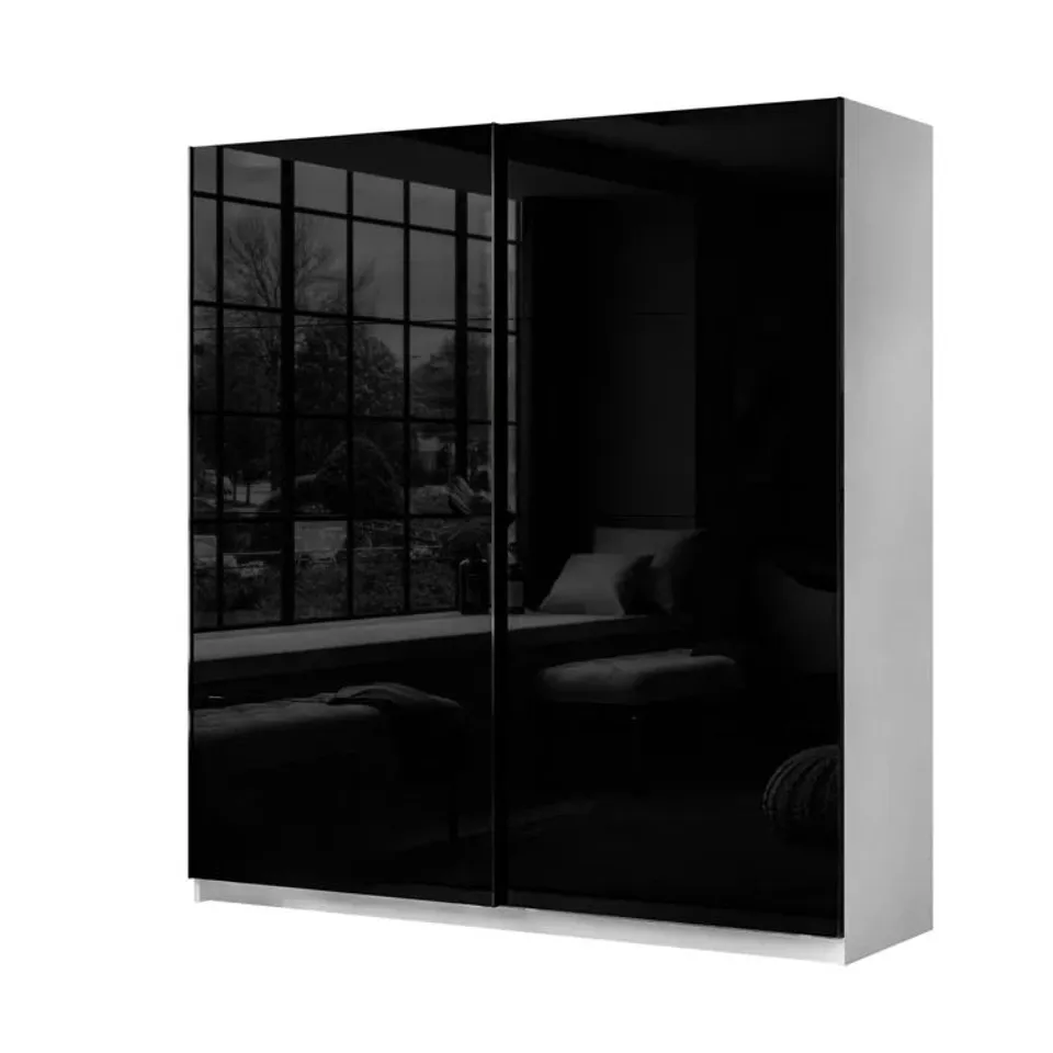 BOXED LALEH 2 DOOR MANUFACTURED WOOD WARDROBE (6 BOXES)