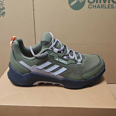 BOXED ADIDAS TERREX AX4 W HIKING SHOES – WOMEN'S, UK 6, OLIVE/GREEN