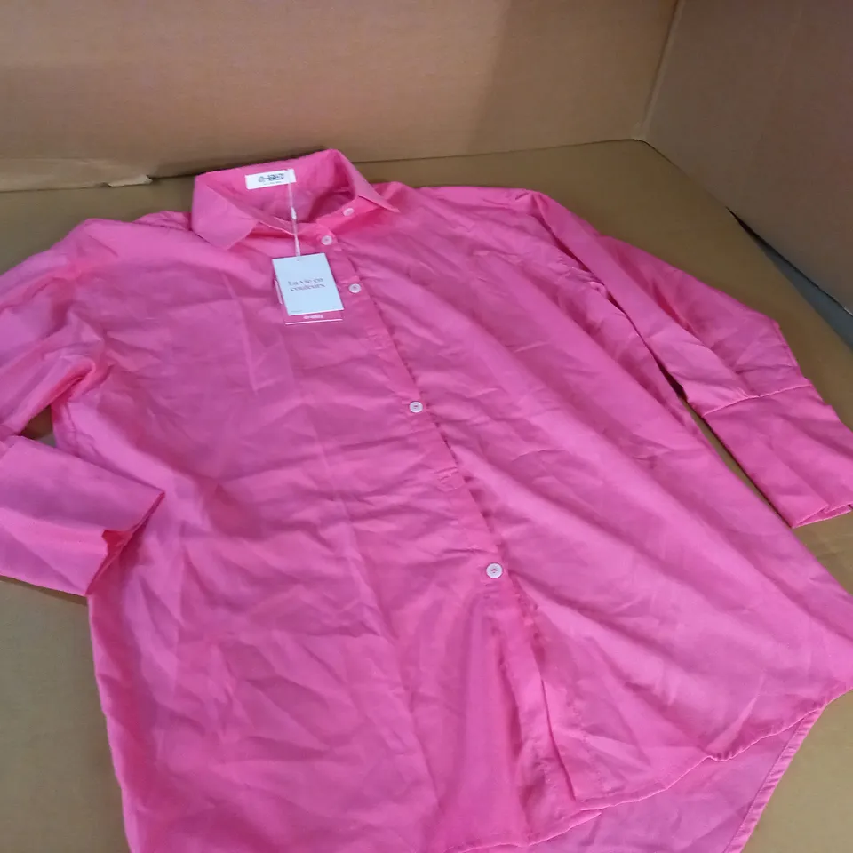 4TH RECKLESS CAPRI OVERSIZED LONGLINE SHIRT IN PINK - 14