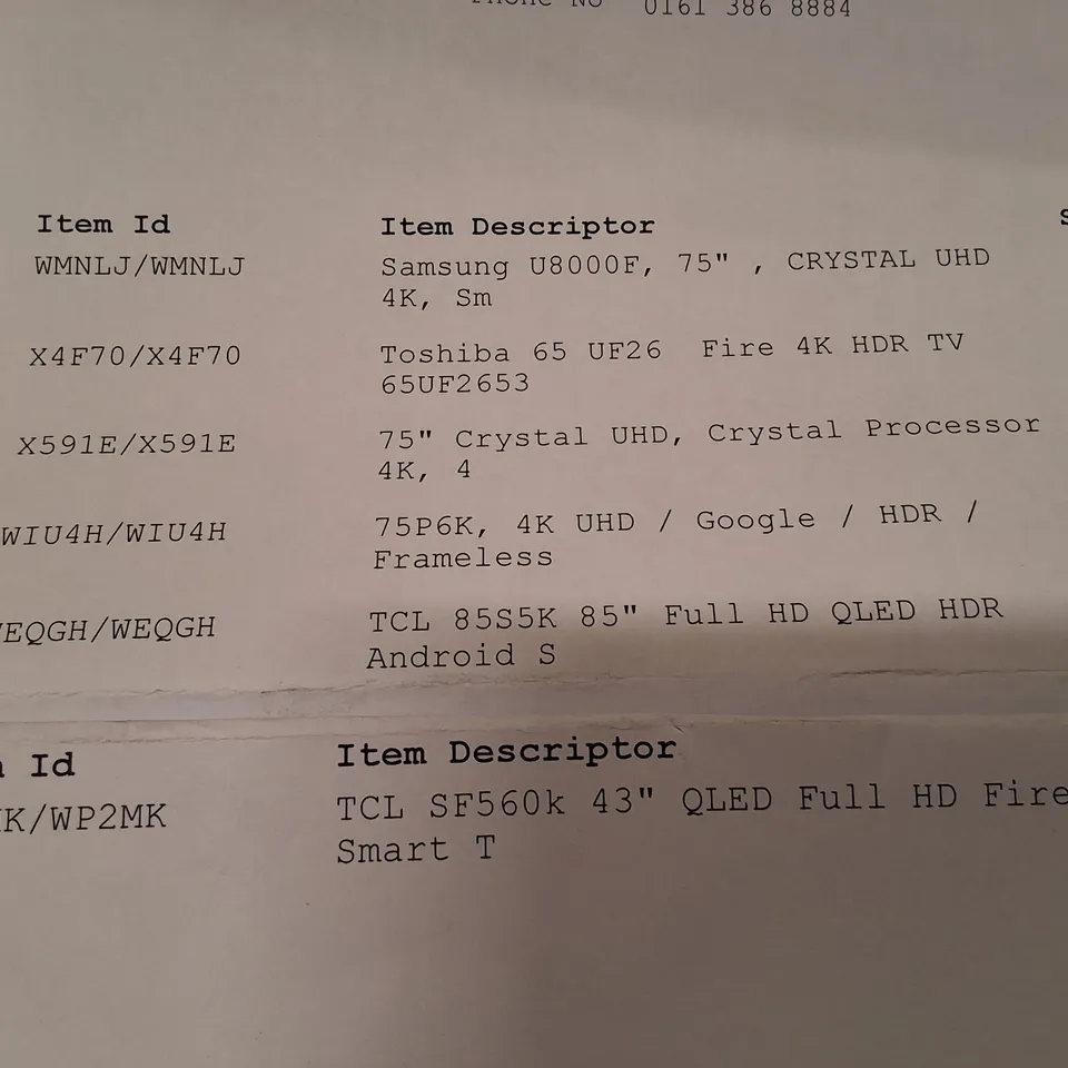 PALLET CONTAINING 6 ASSORTED DAMAGED TVS
