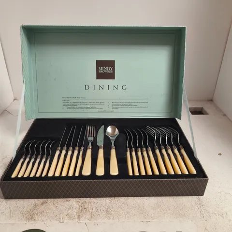MINDY BROWNES DINING CUTLERY SET IN PRESENTATION BOX WITH IVORY HANDLES