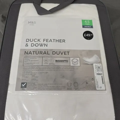 DUCK FEATHER AND DOWN 4.5TOG DUVET SEIZE DOUBLE
