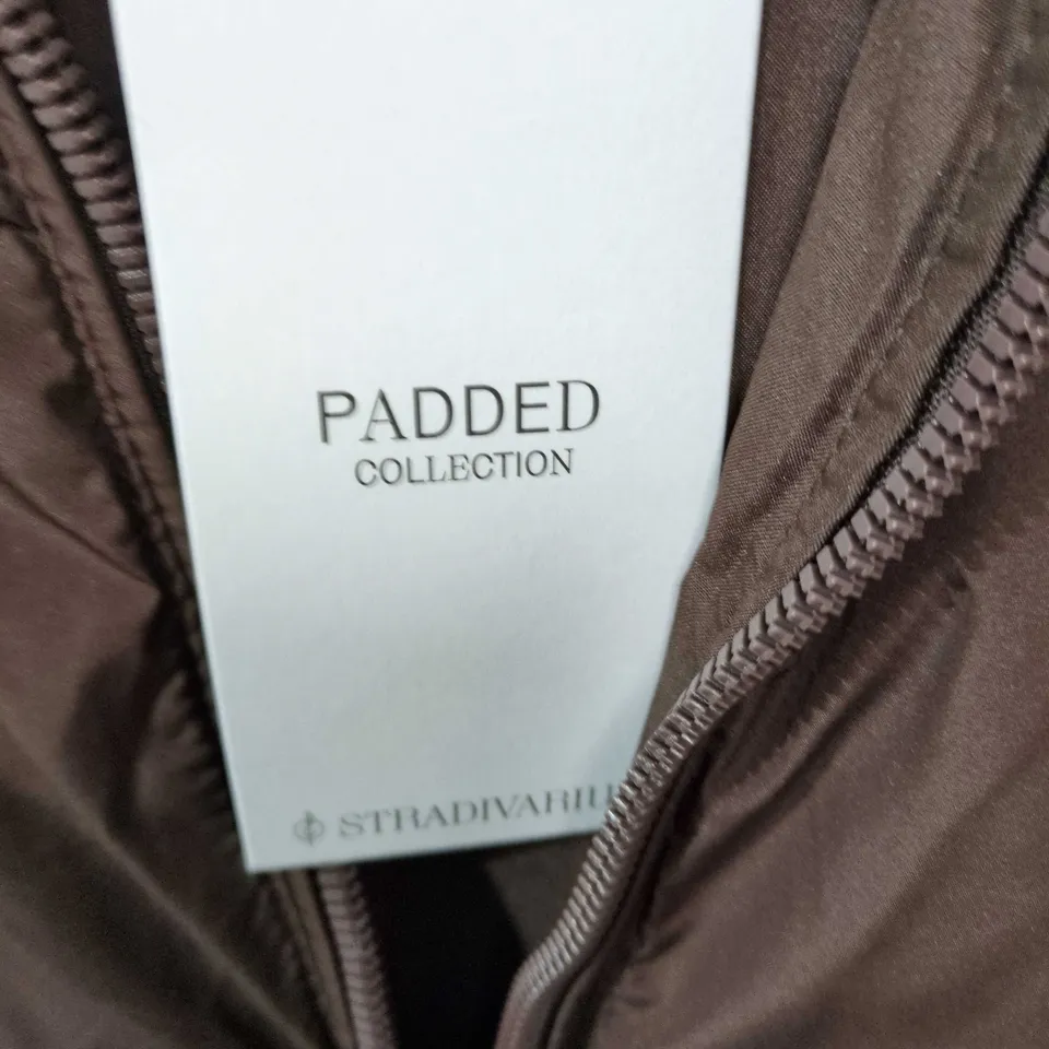 STRADIVARIUS PADDED JACKET – BROWN, HOODED, WOMEN’S