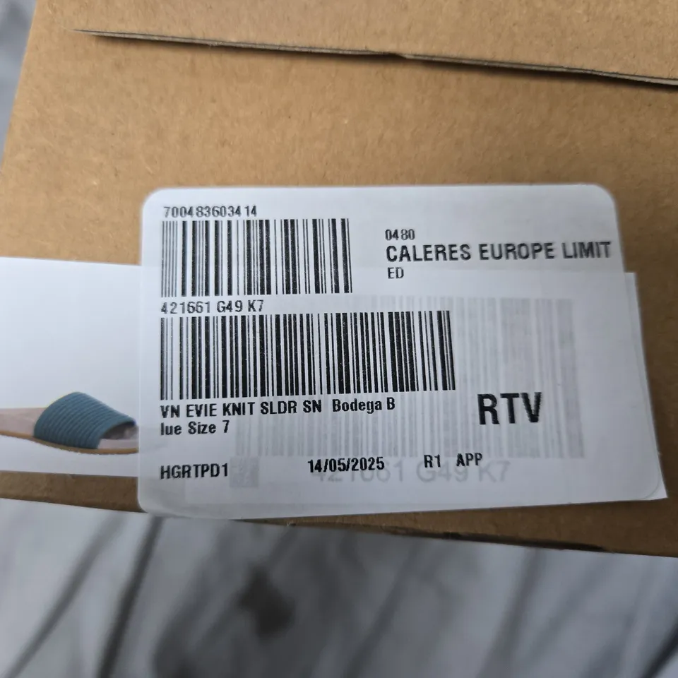 BOXED VIONIC EVIE KNIT SLIDE SANDALS – BLUE, UK SIZE 7