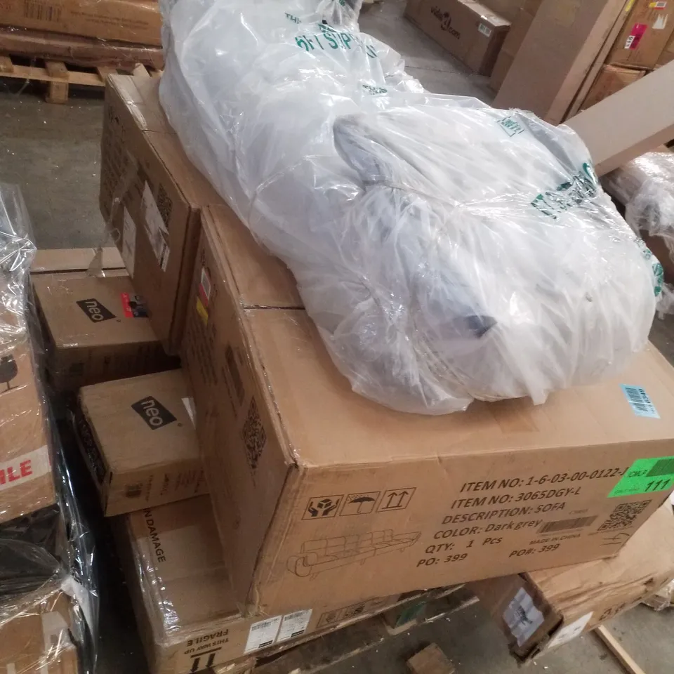 PALLET CONTAINING ASSORTED FURNITURE PARTS 