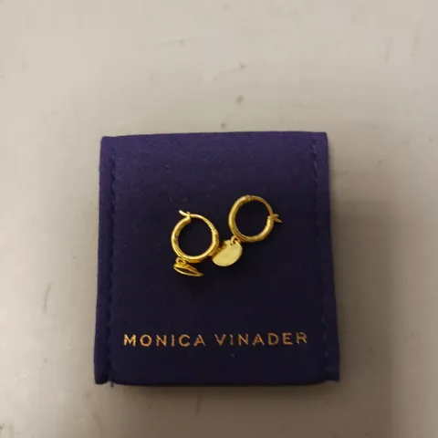 MONICA VINADER CIRCULAR PENDANT DANGLE EARRINGS 
