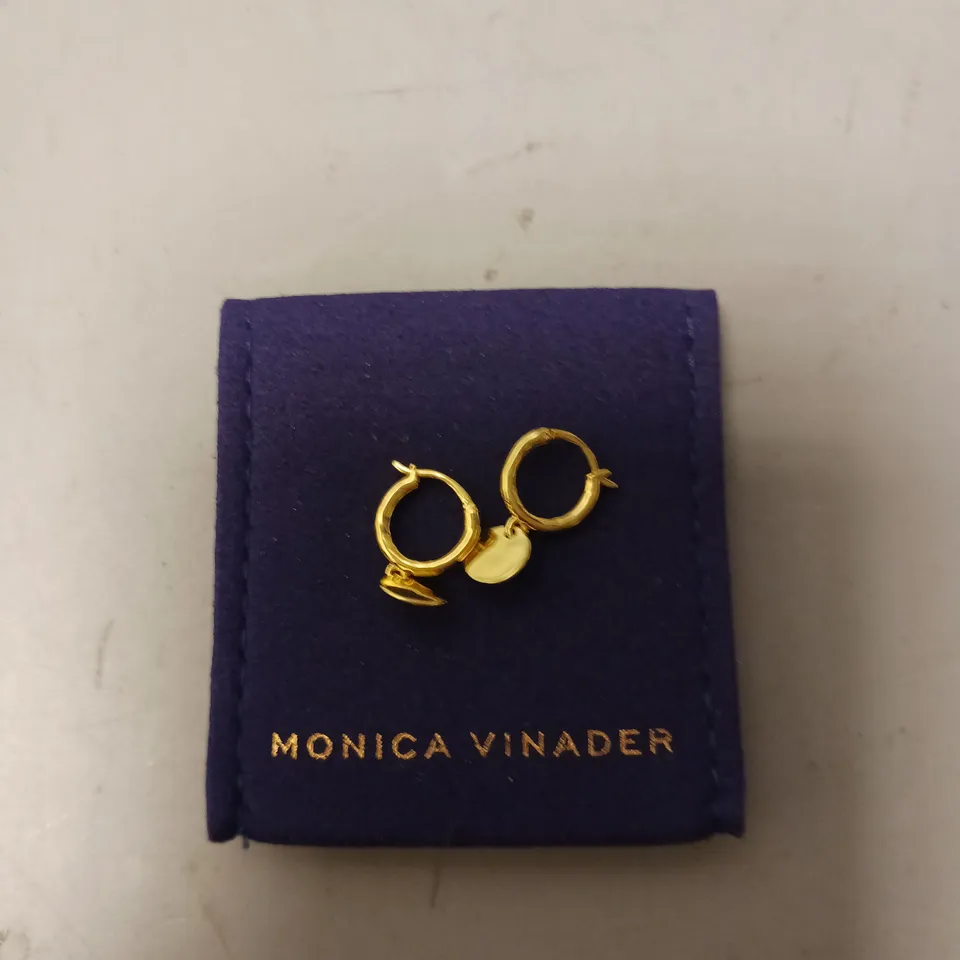 MONICA VINADER CIRCULAR PENDANT DANGLE EARRINGS