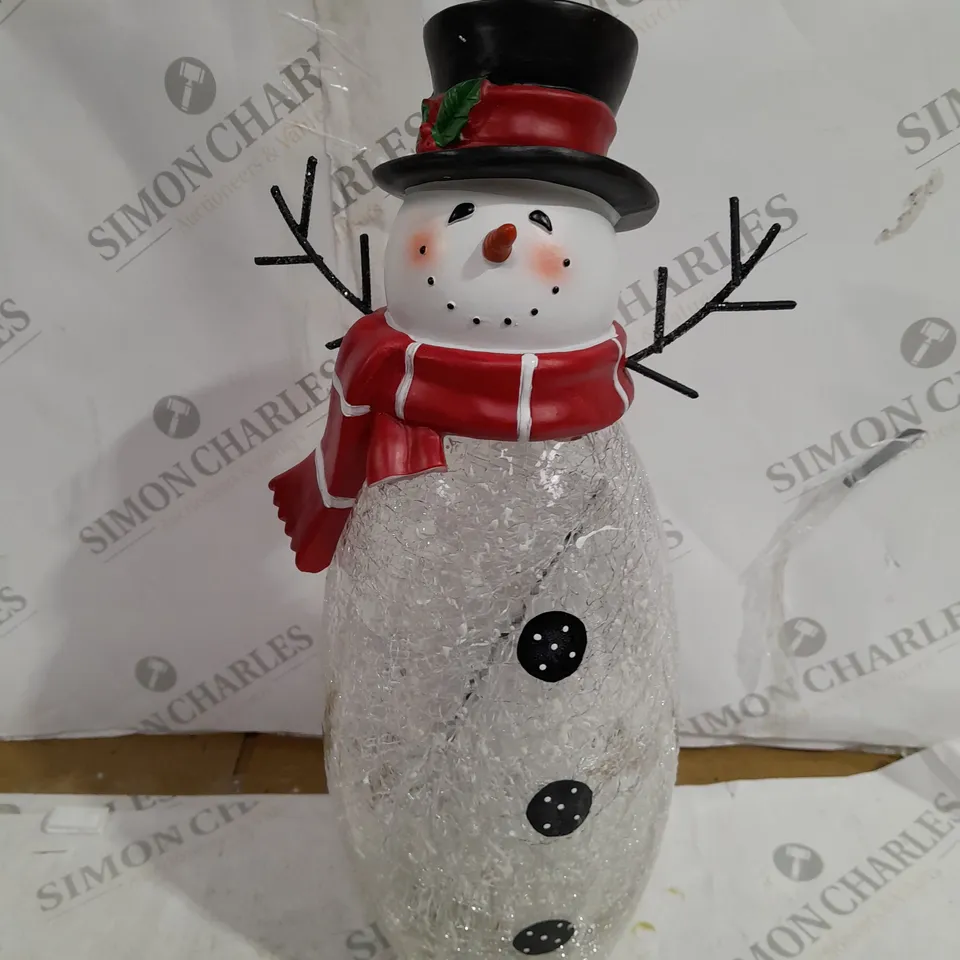 BOXED FESTIVE PRE-LIT LARGE GLASS CHRISTMAS CHARACTER