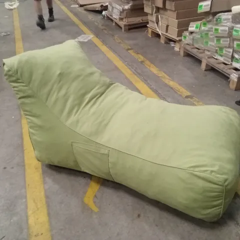 YUKON FABRIC OUTDOOR FRIENDLY BEAN BAG LOUNGER - GREEN
