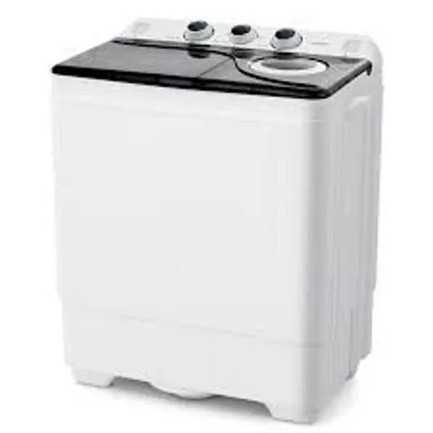 BOXED COSTWAY TWIN TUB WASHING MACHINE PORTABLE LAUNDRY WASHER MACHINE 6.5KG WASHER+2KG DRYER