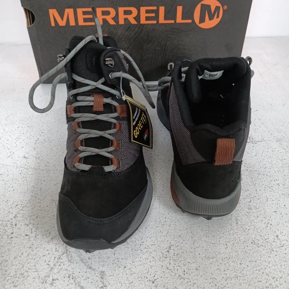 BOXED PAIR OF MERRELL ZION MID GTX BOOTS IN BLACK - UK 5.5