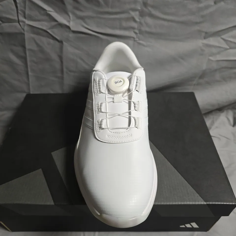 BOXED PAIR OF ADIDAS WOMENS S2G BOA 24 GOLF SNEAKERS - UK SIZE 6.5