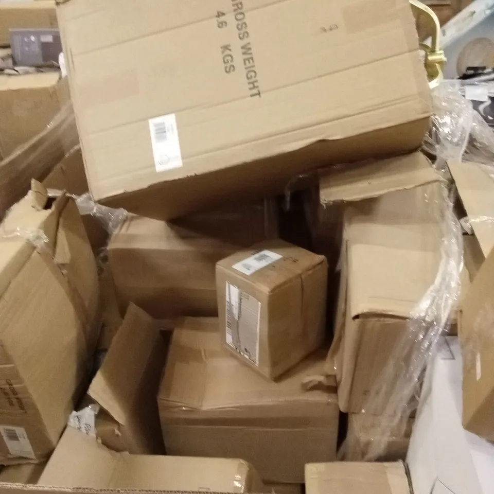 PALLET TO CONTAIN A LARGE QUANTITY OF DESIGNER HOME LIGHTING GOODS AND PRODUCTS 