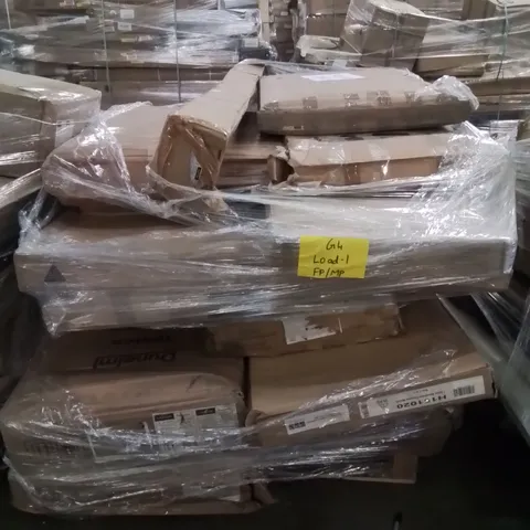 PALLET OF ASSORTED FURNITURE PARTS TO INCLUDE;WARDROBE,CONSOLE TABLE,BED FRAME