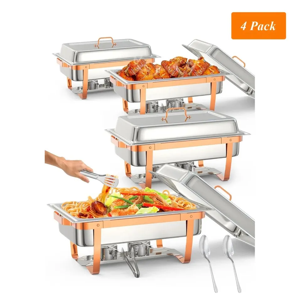 BOXED 4 PACKS 7.6L CHAFING DISH FOR BUFFET SET (1 BOX)