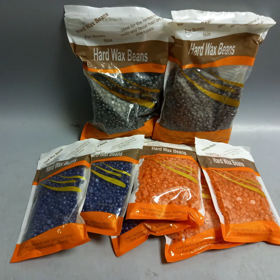APPROXIMATELY 7 SEALED PACKS OF HARD WAX BEANS IN VARIOUS SIZES 