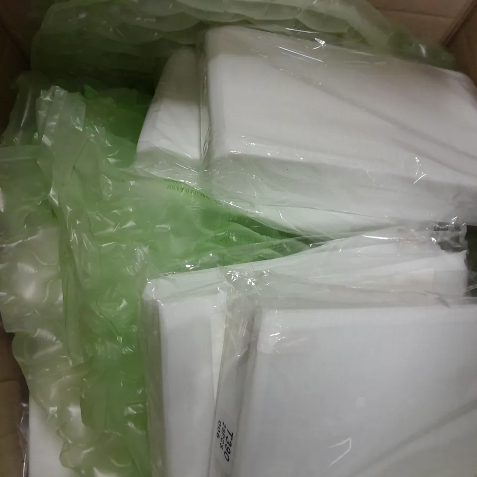 BOX OF APPROXIMATELY 12 SETS OF 25 T390 GLASS SCREEN PROTECTORS & T395 SCREEN PROTECTORS 