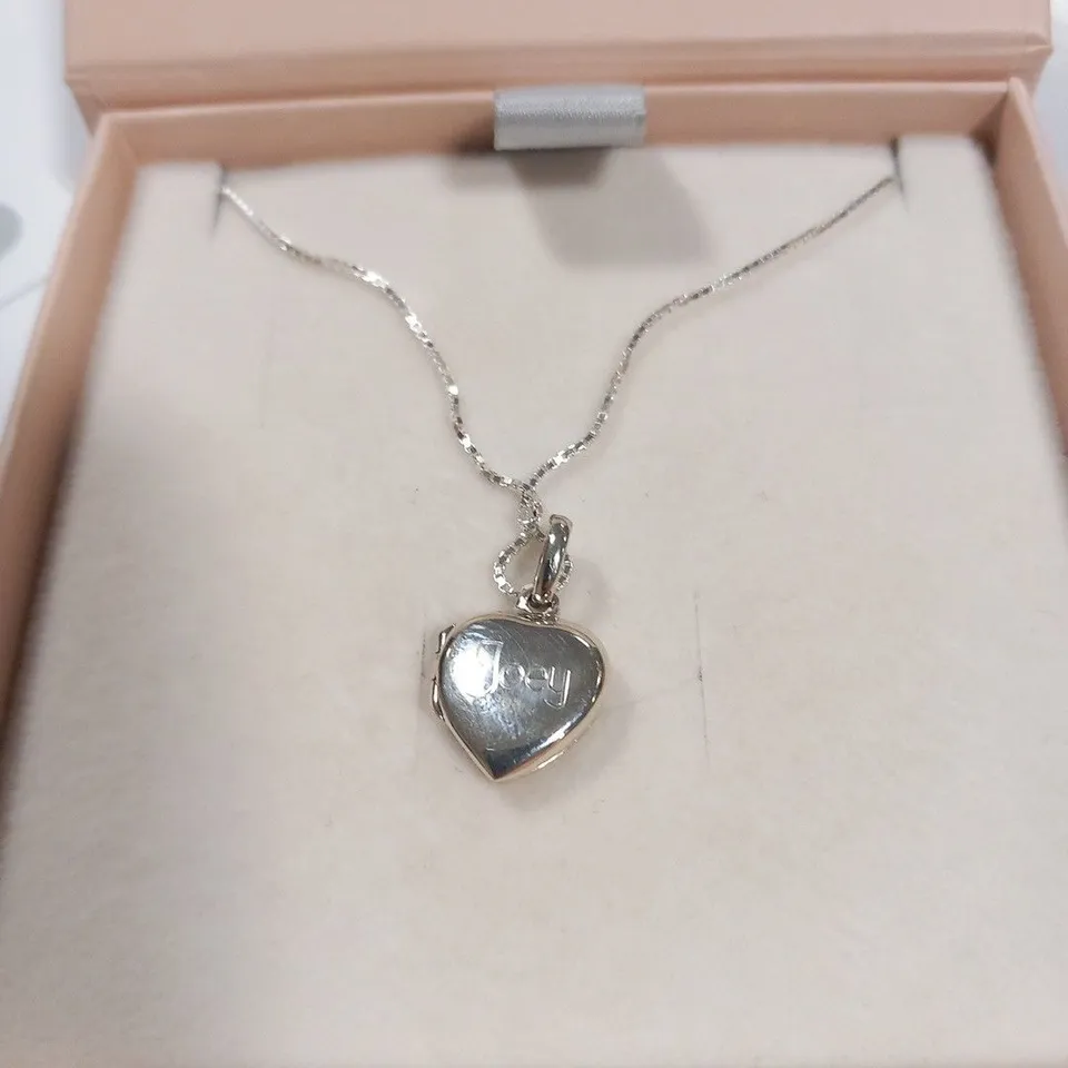 BOXED HURLEY BURLEY PERSONALISED HEART NECKLACE