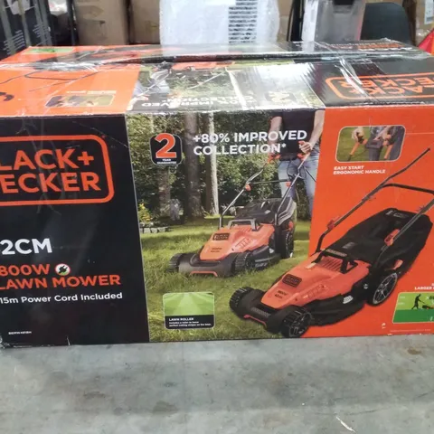 BOXED BLACK AND DECKER 1800W LAWNMOWER, 42CM	