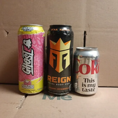 APPROXIMATELY 10 ASSORTED FOOD AND DRINK ITEMS TO INCLUDE REIGN, GHOST, ETC