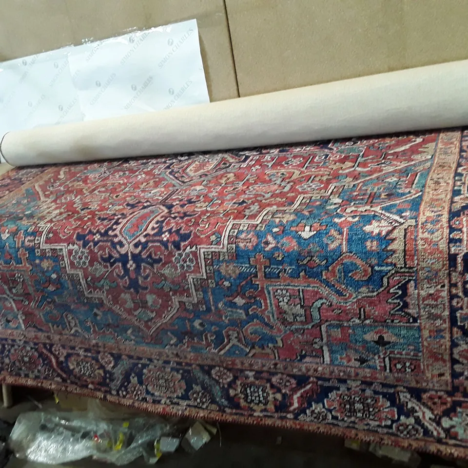 CASSIOPEIA FLATWEAVE RED/BLUE RUG 200×290CM