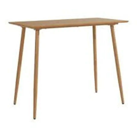 BOXED MONZA BAR TABLE 110CM - OAK/BROWN (2 BOXES)