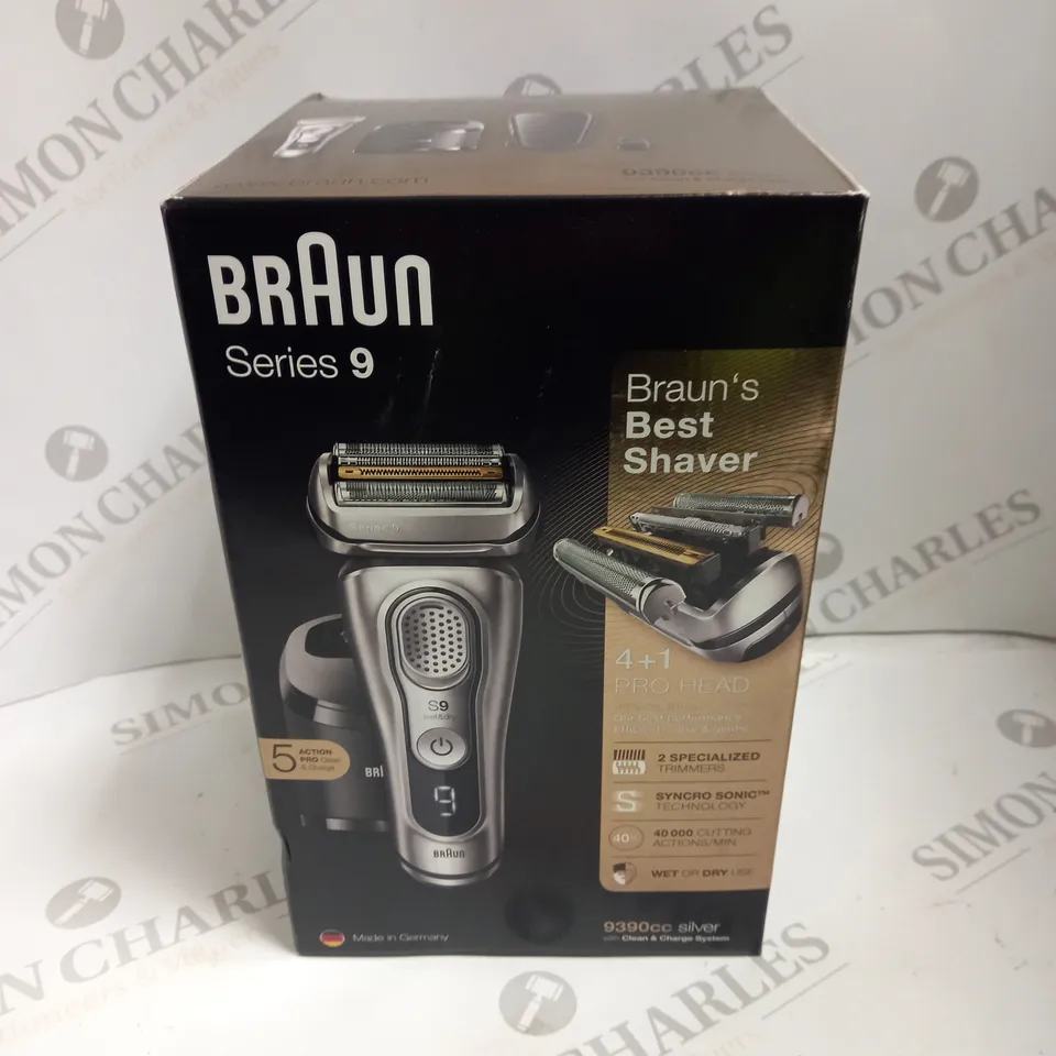 BOXED BRAUN SERIES 9 MEN'S GROOMING SYSTEM 9390CC SILVER 