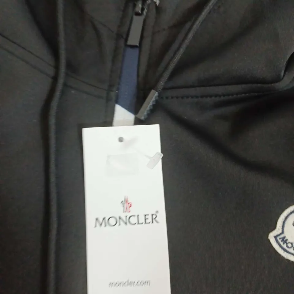 MONCLER BLACK JACKET WITH HOOD - MEDIUM