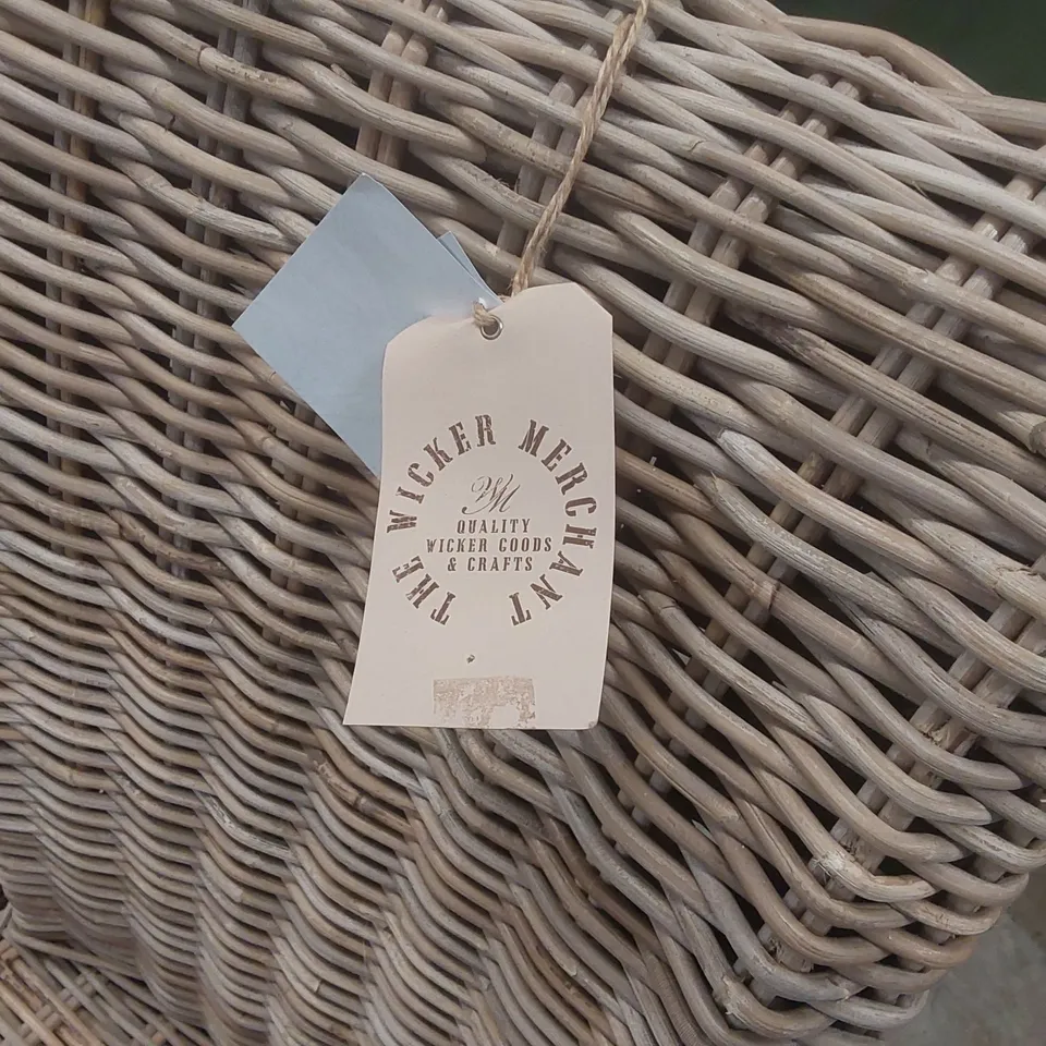 PAIR OF WICKER MERCHANT DINING CHAIRS