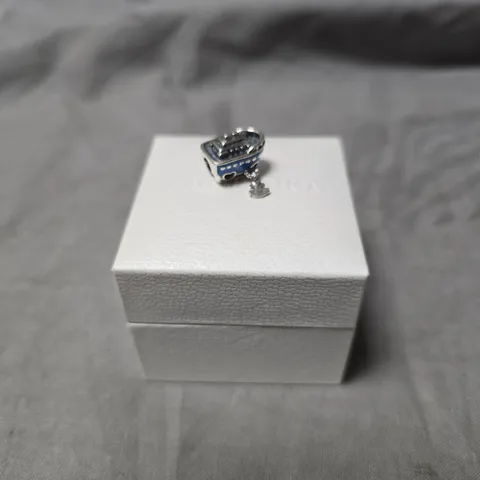 PANDORA SHIP CHARM BEAD WITH ANCHOR, BLUE ENAMEL – S925 STERLING SILVER